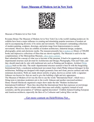 Art Institute Essay