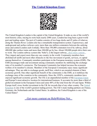 United Kingdom Essay