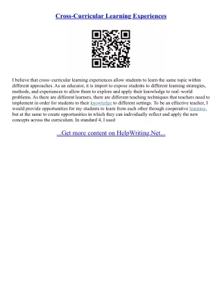 Cross Cultural Experience Essay