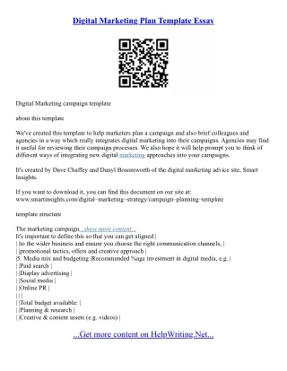 Essay Plan Template