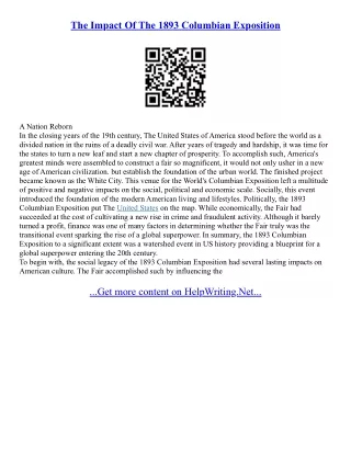Example Of Exposition Essay