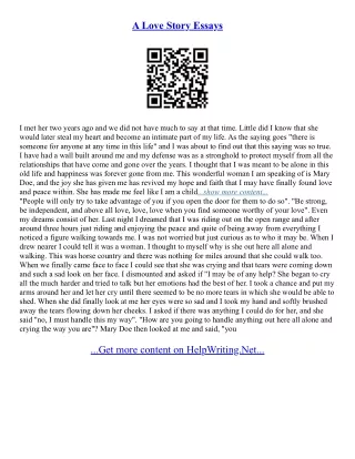 Villanova Essay