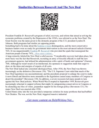 Fdr Essay