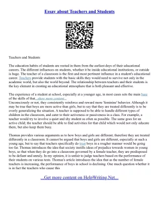 Essay Teachers