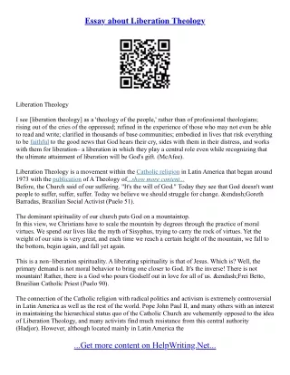 Theology Essays