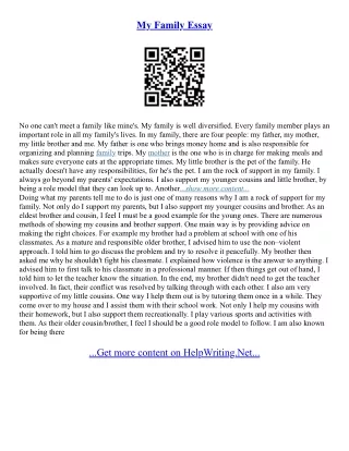 All About My Family Essay