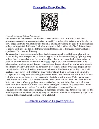 Fire Prevention Essay