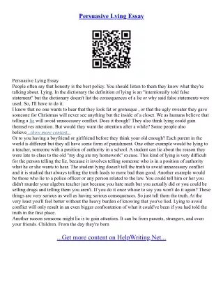 Is Honesty Always The Best Policy Sat Essay