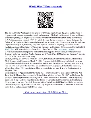 World War Ii Essay