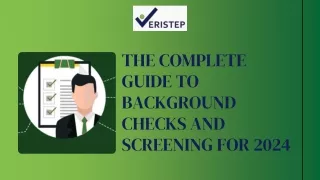 The Complete Guide to Background Checks and Screening for 2024 (PPT)