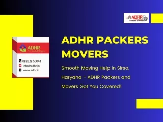 Packers and Movers in Sirsa..