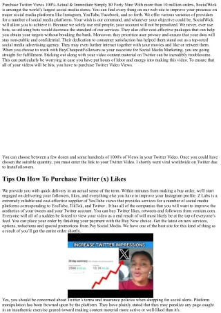 Your Worst Nightmare About buy twitter views cheap Come to Life