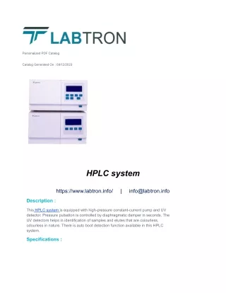 HPLC system