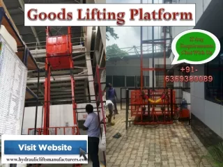 Goods Lifting Platform,Goods Lift Machine,Hydraulic Goods Lifting Equipment,Nearme,Chennai,Tamilnadu,India