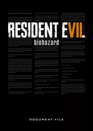 Download ⚡️[EBOOK]❤️ Resident Evil 7: Biohazard Document File