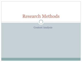 Research Methods