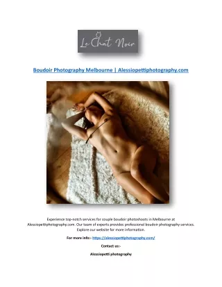 Boudoir Photography Melbourne | Alessiopettiphotography.com