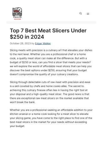 best meat slicers under $250