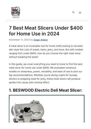 best meat slicers under $400