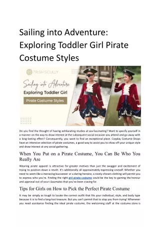 Exploring Toddler Girl Pirate Costume Styles.docx