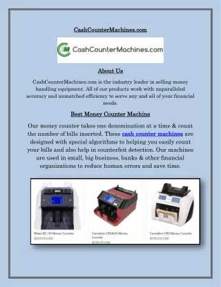 Money Counter Machine