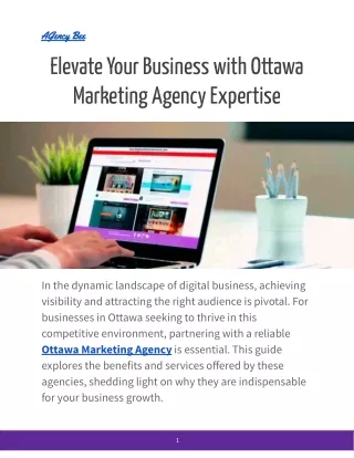 Elevate Your Business with Ottawa Marketing Agency Expertise