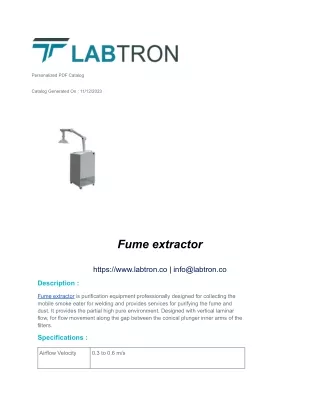 Fume extractor