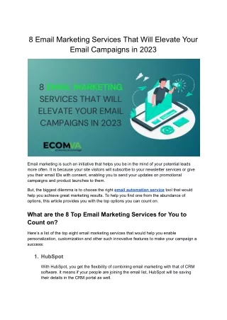 8 Email Marketing Services That Will Elevate Your Email Campaigns in 2023