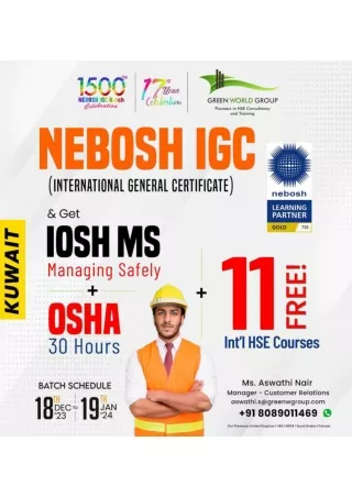 Exploring Nebosh Specializations Nebosh Course in Kuwait with GWG
