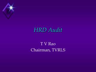 HRD Audit
