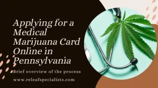 Applying for a Medical Marijuana Card Online in Pennsylvania