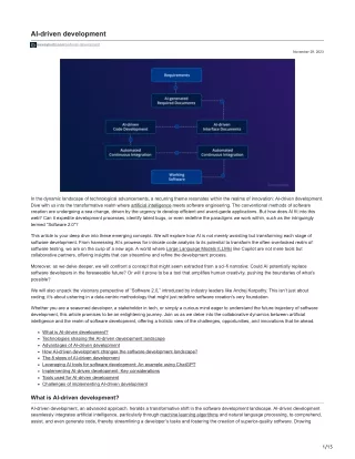 AI-driven development