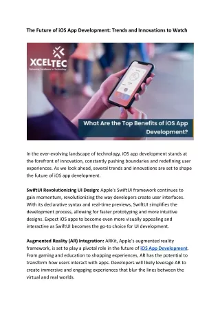 iOS App Development Services - XcelTec