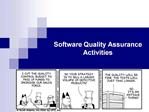 Software Quality Assurance Activities