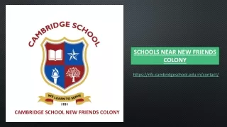 Schools Near New Friends Colony