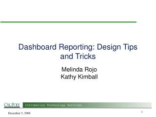 Dashboard Reporting: Design Tips and Tricks