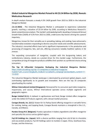 Industrial Margarine Market_Blog