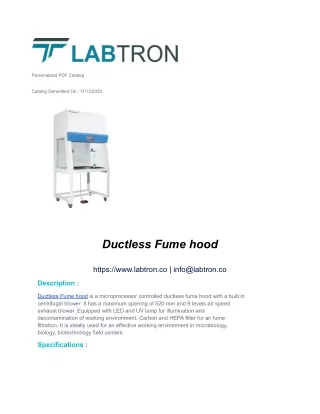 Ductless Fume hood