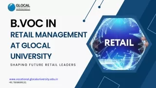 B.Voc in Retail Management at Glocal University