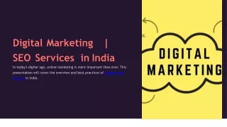 Digital Marketing or SEO Services in India