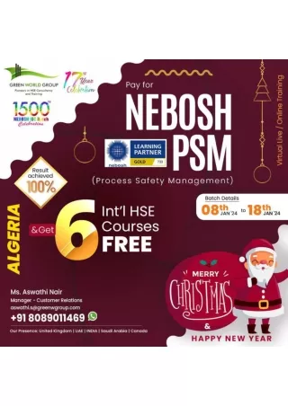 Unwrapping Hidden Techniques in Nebosh PSM Course with Green World Group