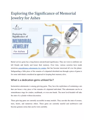 Exploring the Significance of Memorial Jewelry for Ashes.docx