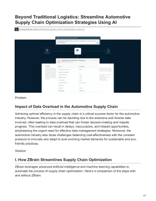 Streamline Automotive Supply Chain Optimization Strategies Using AI