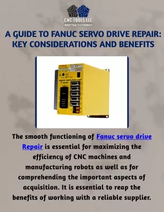 Precision Solutions Expert Fanuc Servo Drive Repair