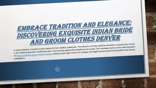 Embrace tradition and elegance discovering exquisite indian bride and groom clothes denver