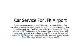 Car Service For JFK Airport