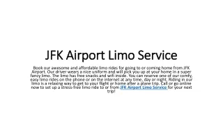 JFK Airport Limo Service