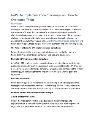 NetSuite Implementation Challenges and How to Overcome Them
