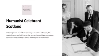 Humanist Celebrant Scotland | Andy McWilliam Wedding Celebrant