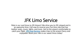 JFK Limo Service